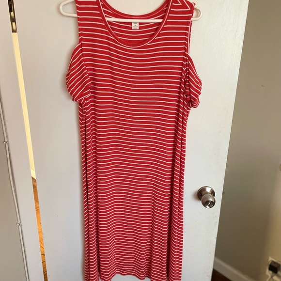 Old Navy Striped Cold Shoulder Dress - Size 2X - Picture 3 of 14